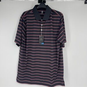 PGA Striped Golf Polo Shirt